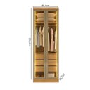 Ver imagem 3 de Guarda-Roupa Casal Modulado Reflecta 2 Portas com LED 3 Gavetas 100% MDF Cairo Marrom/Cinamomo
