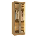 Ver imagem 2 de Guarda-Roupa Casal Modulado Reflecta 2 Portas com LED 3 Gavetas 100% MDF Cairo Marrom/Cinamomo