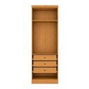 Ver imagem 6 de Guarda-Roupa Casal Modulado Reflecta 2 Portas com LED 3 Gavetas 100% MDF Cairo Marrom/Cinamomo