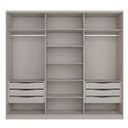 Ver imagem 3 de Guarda Roupa Bend em Mdf 260x240cm 3 Portas com Espelho Grigio C830