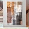 Quadro Decorativo Abstrato Geométrico, Tela  Canvas  Vertical ideal para ambiente de Sala e Quartos - 2