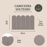 Cabeceira Solteiro100x60 Cama Box Modulada Nuvem Linho Castor - 2