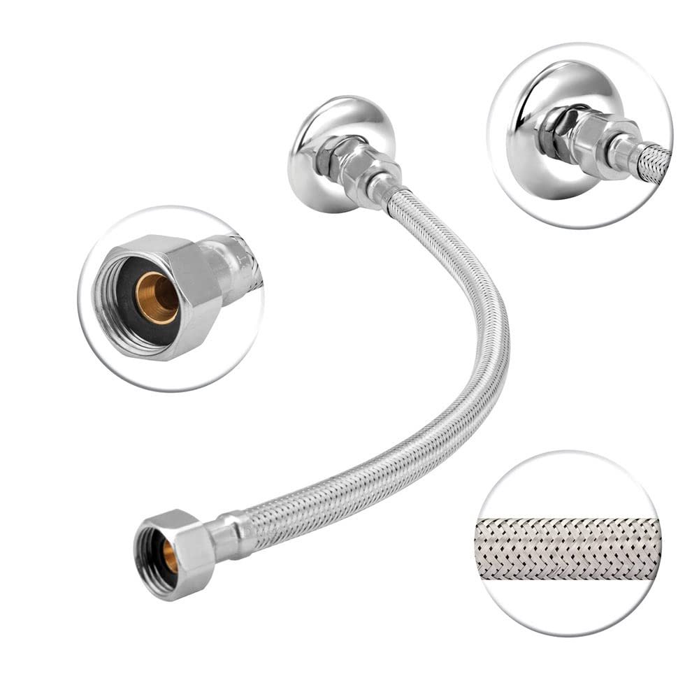 Kit 2 Engates Mangueira Flexível Trançado Aço Inox 40cm Par Del Metais - 2