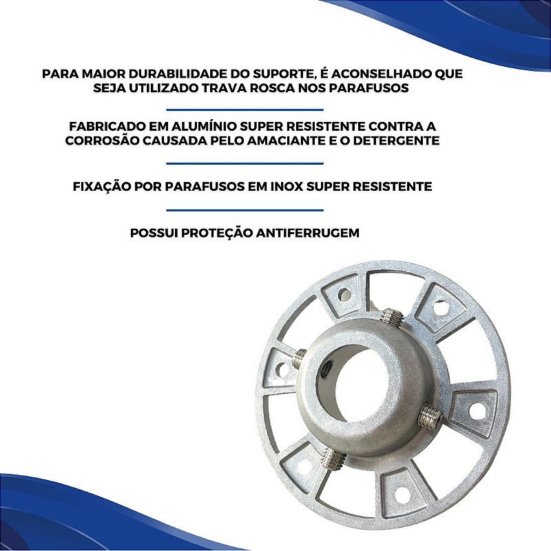 Suporte Cesto Alumínio Brastemp Consul 15/16kg + Trava Rosca - 7