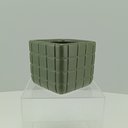 Ver imagem 3 de Vaso Decorativo Enfeite Planta Aparador Cerâmica 10x10x10cm Verde