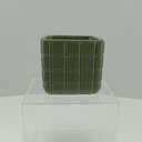 Ver imagem 2 de Vaso Decorativo Enfeite Planta Aparador Cerâmica 10x10x10cm Verde