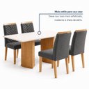 Ver mais imagens de Conjunto de Mesa de Jantar 4 Lugares Isla Carol 120x80cm Cinamomo Off White