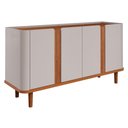 Ver imagem 1 de Buffet para Sala de Jantar 4 Portas Mdf 3 Prateleiras Eva Cimol Off White/cinamomo