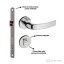 Ver imagem 2 de Fechadura Pado Concept 407 Cromado Canto Redondo 40mm Externa Yale