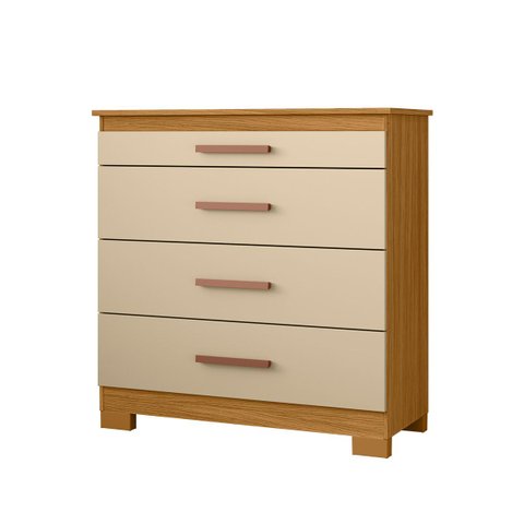 Cômoda Modena 904 Quarto 4 Gavetas com Pés Plástico