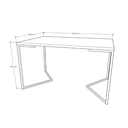 Ver imagem 4 de Mesa Industrial Base Ferro Preto em V Tampo 137x90 Branco 4 Cadeiras Assento Preto Ferro Branco