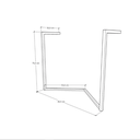 Ver imagem 5 de Mesa Industrial Base Ferro Preto em V Tampo 137x90 Branco 4 Cadeiras Assento Preto Ferro Branco