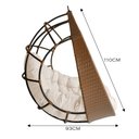 Ver imagem 3 de Cadeira Balanço Ninho Suspenso de Fibra com Almofada Impermeável