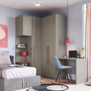 Ver imagem 1 de Guarda Roupa Solteiro Modulado 4 Peças Elegance Cinza/Níquel