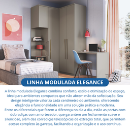Guarda Roupa Casal Modulado 4 Peças Elegance - 3 Guarda Roupa Casal Modulado 4 Peças Elegance - 3