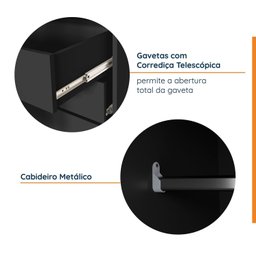 Guarda-Roupa 2 Portas de Correr com 1 Espelho Samambaia CabeCasa MadeiraMadeira - 5
