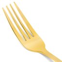 Ver imagem 4 de Kit com 12 Garfos de Mesa Elite Glamour Dourado Gourmet Mix