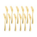 Ver imagem 1 de Kit com 12 Garfos de Mesa Elite Glamour Dourado Gourmet Mix