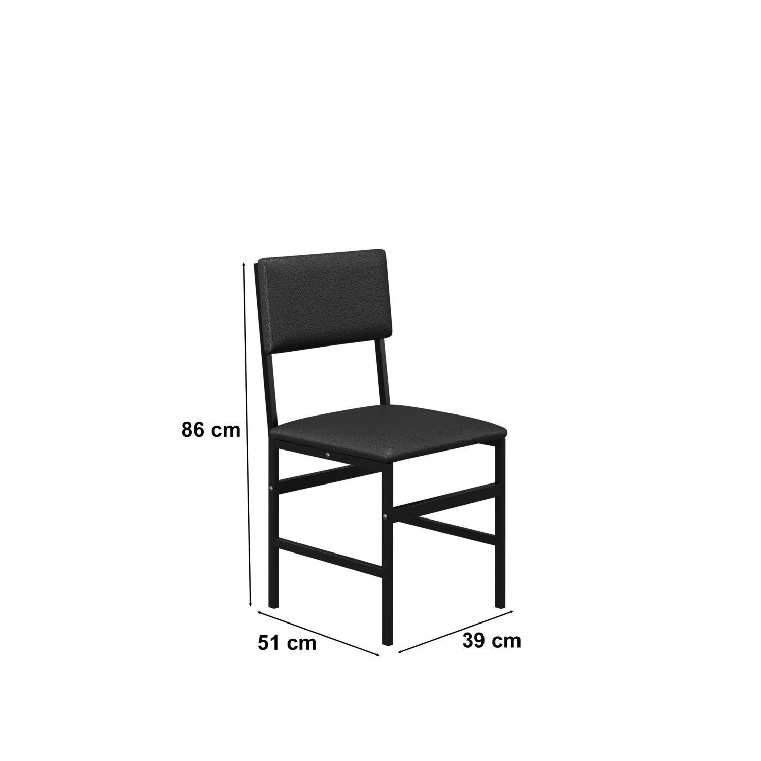 Conjunto 2 Cadeiras para Sala de Jantar Mila - 3