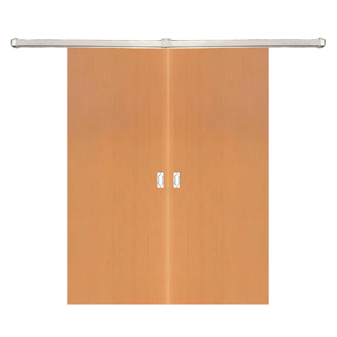 Porta de Correr Dupla P/ Verniz 210x160 Kit Aluminio