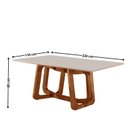 Ver imagem 3 de Conjunto de Mesa de Jantar Retangular em Madeira Maciça com Vidro e 8 Cadeiras Genova Monaco Yescasa