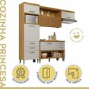 Ver imagem 4 de Cozinha 3 Peças Mdf Princesa Nesher Freijó-off White