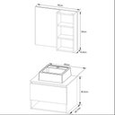 Ver imagem 3 de Gabinete de Banheiro com Cuba e Espelheira 60cm Multimóveis CR10096 Amêndoa/Branco