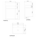 Ver imagem 3 de Gabinete para Banheiro 40x30cm Estilo Industrial Iron Los Angeles