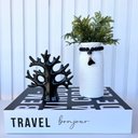 Ver imagem 4 de Decoração 3 peças livro caixa, vaso branco e enfeite árvore