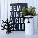 Ver imagem 2 de Decoração 3 peças livro caixa, vaso branco e enfeite árvore