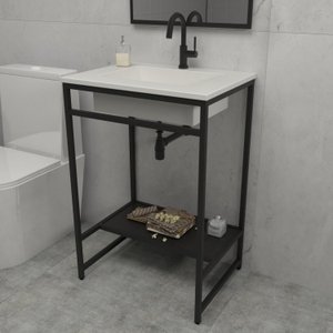 Gabinete Para Banheiro Iron Black 60Cmx45Cm