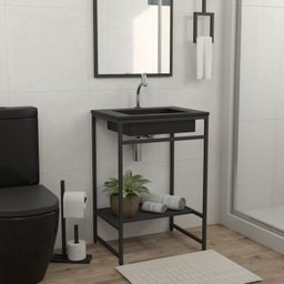 Gabinete Para Banheiro Iron Black 60Cmx45Cm - 1