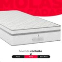 Ver mais imagens de Cama Box Baú Solteiro + Colchão Paris Molas Ensacadas Branco Couro Branco/branco