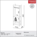 Ver imagem 2 de Closet 1 Torre Cabideiro Industrial Tw402 Freijó Preto Fosco Dalla Costa