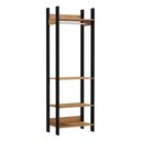 Ver imagem 4 de Closet 1 Torre Cabideiro Industrial Tw402 Freijó Preto Fosco Dalla Costa