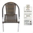 Ver imagem 3 de Jogo Mesa Fortaleza Tampo Tramado 85cm e 3 Cadeiras de Area Maresia, Aluminio Polido e Fibra - Pedra