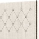 Ver imagem 6 de Cabeceira Cama Box King 195cm Estofada Frizza P05 Linho Creme - Lyam Decor