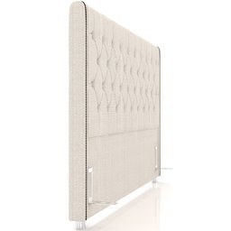 Cabeceira Cama Box King 195cm Estofada Frizza P05 Linho Creme - Lyam Decor - 7