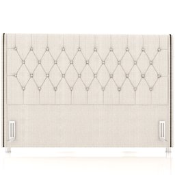 Cabeceira Cama Box King 195cm Estofada Frizza P05 Linho Creme - Lyam Decor - 3