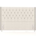 Ver imagem 3 de Cabeceira Cama Box King 195cm Estofada Frizza P05 Linho Creme - Lyam Decor