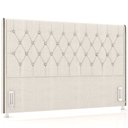 Ver imagem 2 de Cabeceira Cama Box King 195cm Estofada Frizza P05 Linho Creme - Lyam Decor