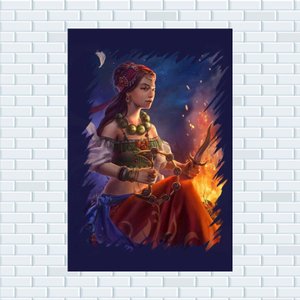 Placa Decorativa MDF A Cigana Tamanho 20x27cm