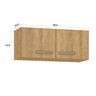 Armário Aéreo para Cozinha 80cm 2 Portas Suprema - 4
