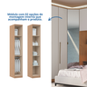 Guarda Roupa Casal Modulado 6 Peças Elegance com Espelho - 6
