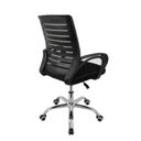 Ver imagem 2 de Kit 10 Cadeiras Escritório Diretor Giratória Office Zebrada Estofado Mesh Preto