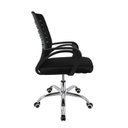 Ver imagem 4 de Kit 10 Cadeiras Escritório Diretor Giratória Office Zebrada Estofado Mesh Preto