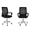 Ver imagem 3 de Kit 10 Cadeiras Escritório Diretor Giratória Office Zebrada Estofado Mesh Preto