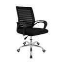 Ver imagem 5 de Kit 10 Cadeiras Escritório Diretor Giratória Office Zebrada Estofado Mesh Preto