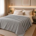 Ver imagem 4 de Cobertor Manta Fio de Ouro Casal 190x210 Toque Macio Luxo Decorativa Cinza