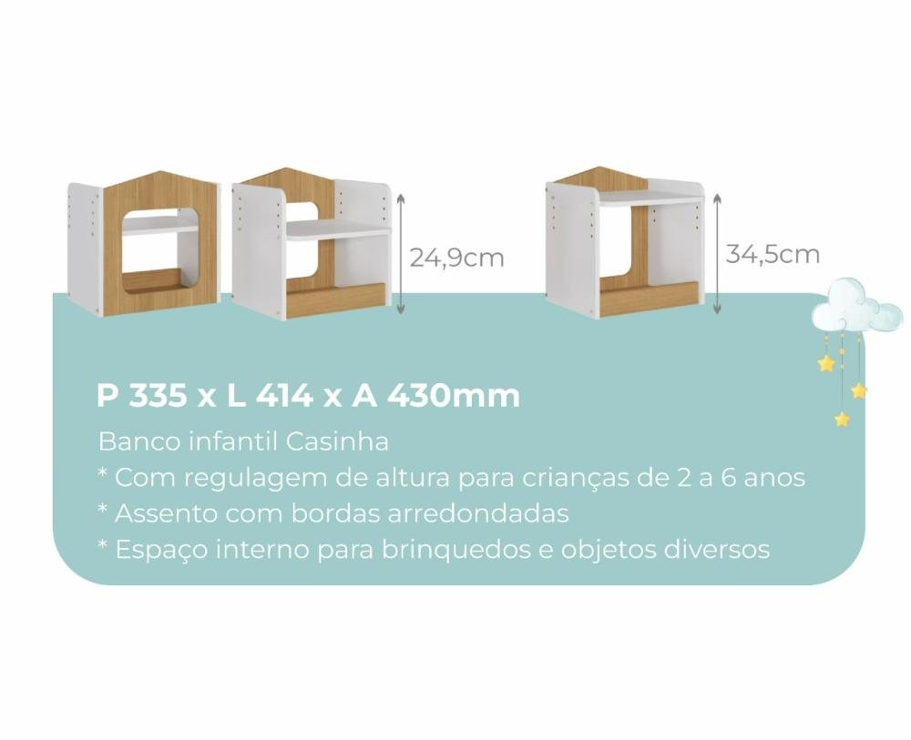 Estante Infantil SANXUO | Organização Para Quarto De Criança | Prateleiras Coloridas